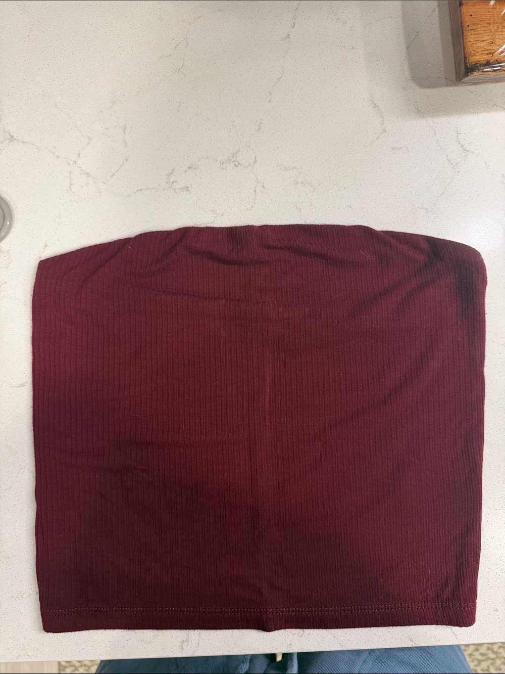 American Eagle Outfitters Burgundy Ribbed Tube Top